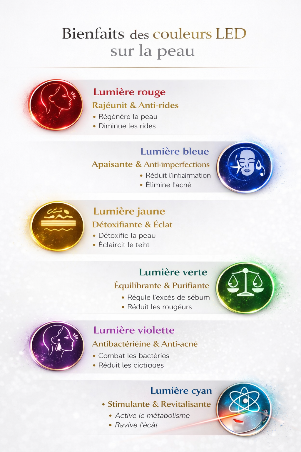 Masques led pour visage